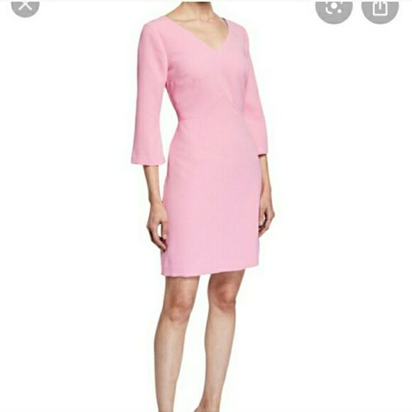 Trina Turk V-neck Noteworthy Dress Pink Size Small - Picture 12 of 12